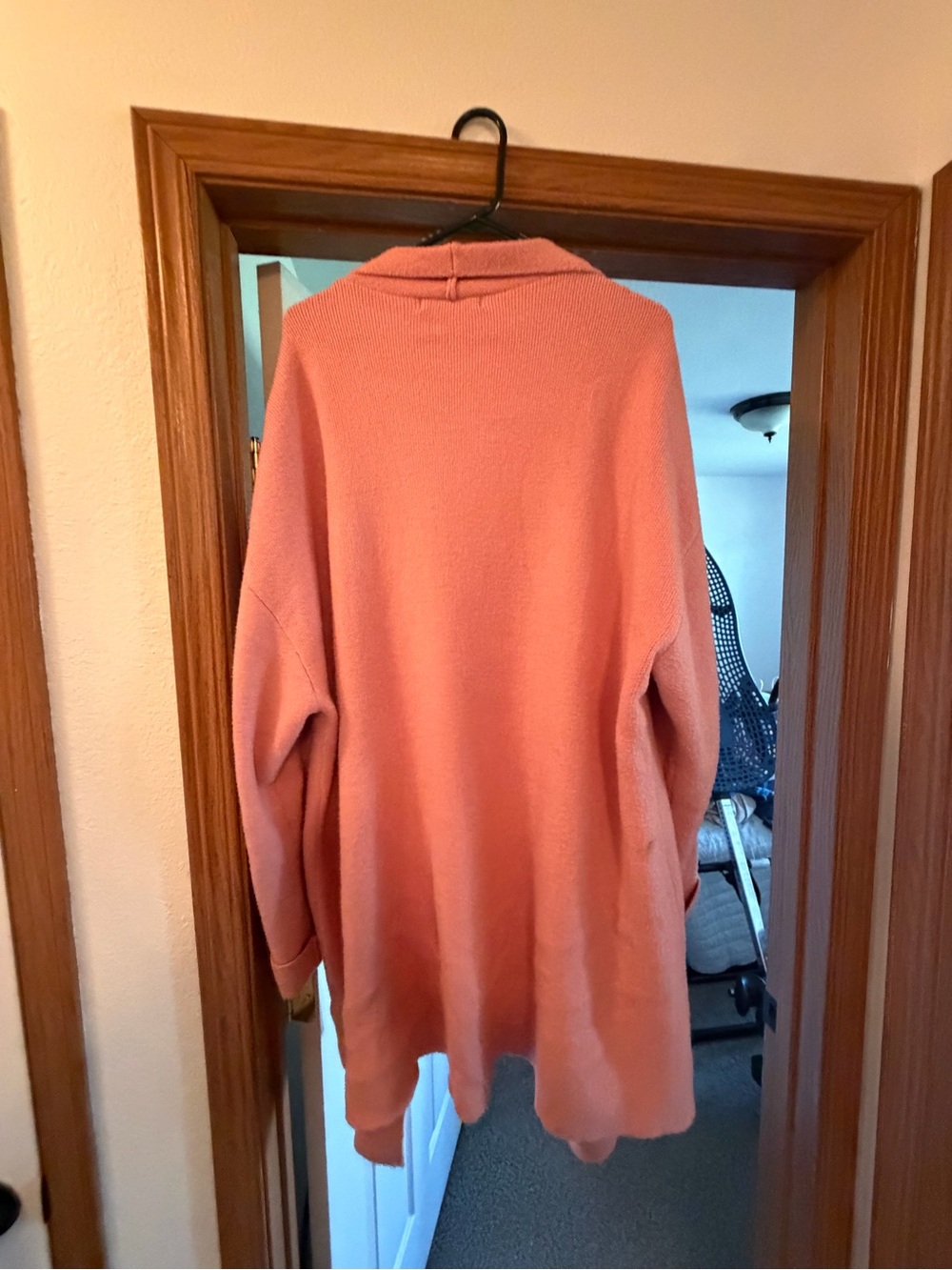 PinkOpen-Front Draped Cardigan - Picture 3 of 5